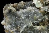 Transparent Columnar Calcite Crystal Cluster on Quartz - China #164006-5